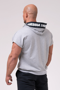 Мужская футболка Nebbia Reg top with hoodie 175 light grey