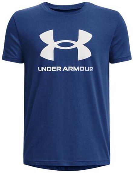Футболка для мальчика теннисная Under Armour Sportstyle Logo Short Sleeve - небесный