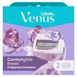 VENUS Breeze Cменные кассеты для бритья (cо встр. подушечками с гелем), 2 штуки