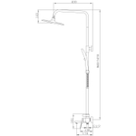 Душевая система 35к HB24816-3 HAIBA лейка "Тропический душ" оружейная сталь