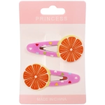 Зажимы для волос детские 2шт «КАРАМЕЛЬ», апельсинки, 6*2.8см