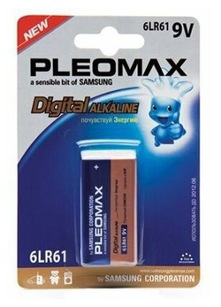 батарейка SAMSUNG PLEOMAX 6LR61 (алкалиновая крона). Блистер. (Цена за 1шт)