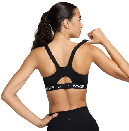 Теннисный бюстгальтер Nike Indy With Strong Support Padded Adjustable Sports - black/black/white