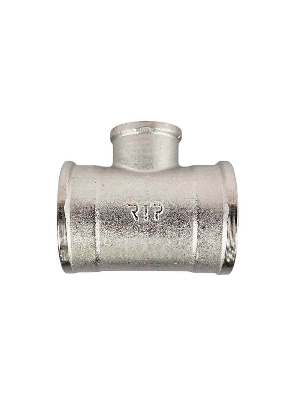 Тройник переходной, латунь, внутренняя/внутренняя/внутренняя резьба 1"х1/2"х1", никель, RTP