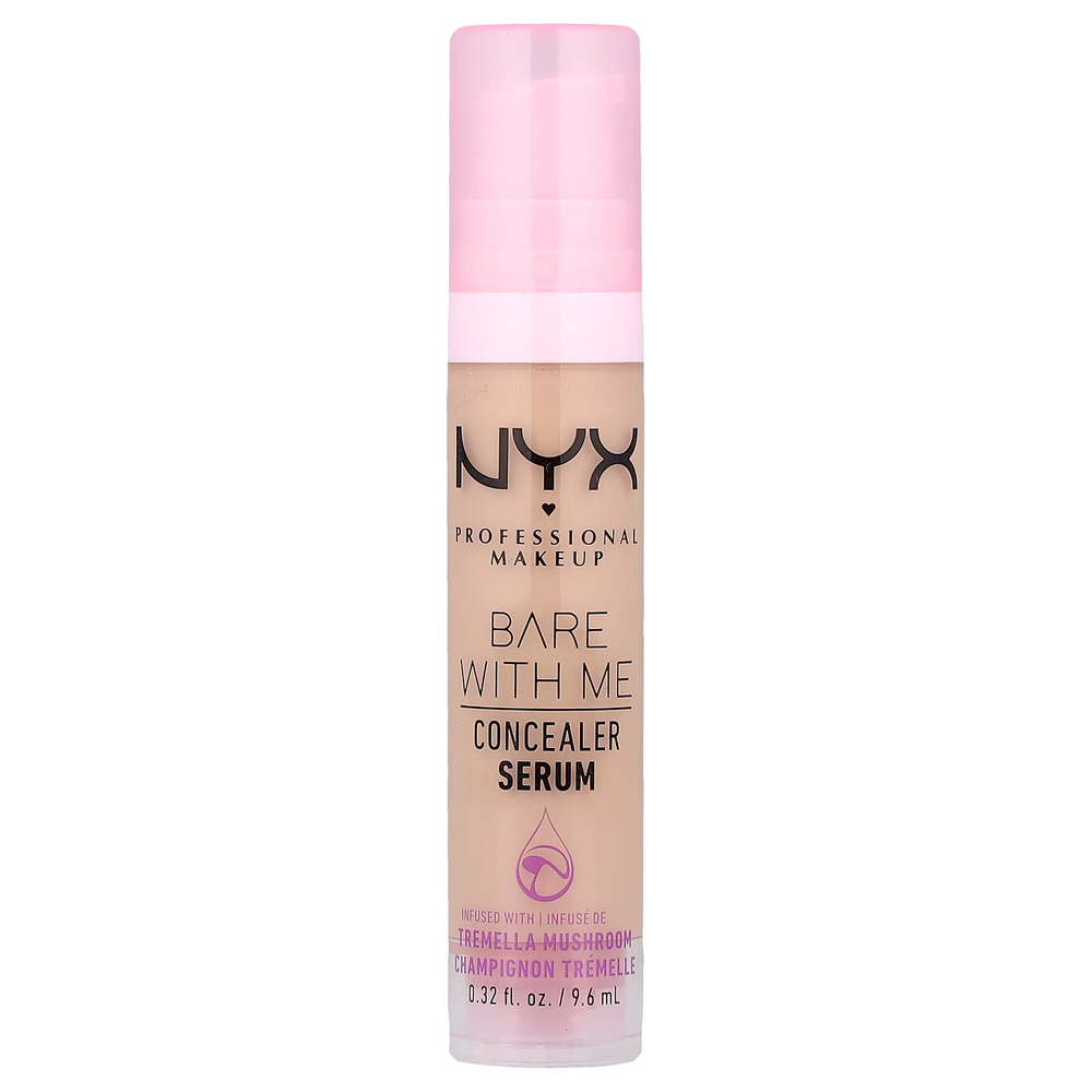 NYX Professional Makeup, Bare With Me, сыворотка-консилер, 02 светлая, 9,6 мл (0,32 жидк. Унции)