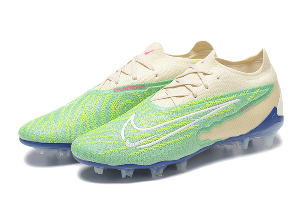 Бутсы Nike Phantom GX Elite FG (Бежевый+зеленый)