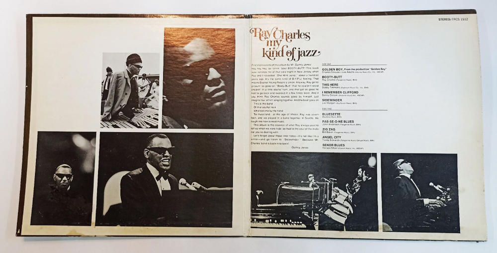 Винтажная виниловая пластинка LP Ray Charles My Kind Of Jazz (USA 1970)