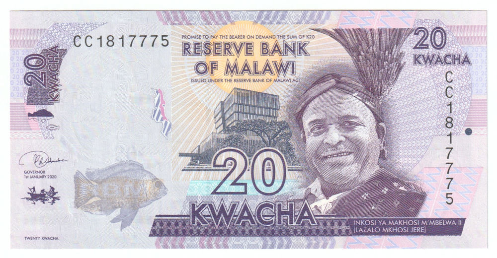 Malawi, 20 Kwacha, 2020, UNC