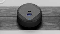 Адаптер трековой розетки USB/Type-C T21R-B.N Черный d65