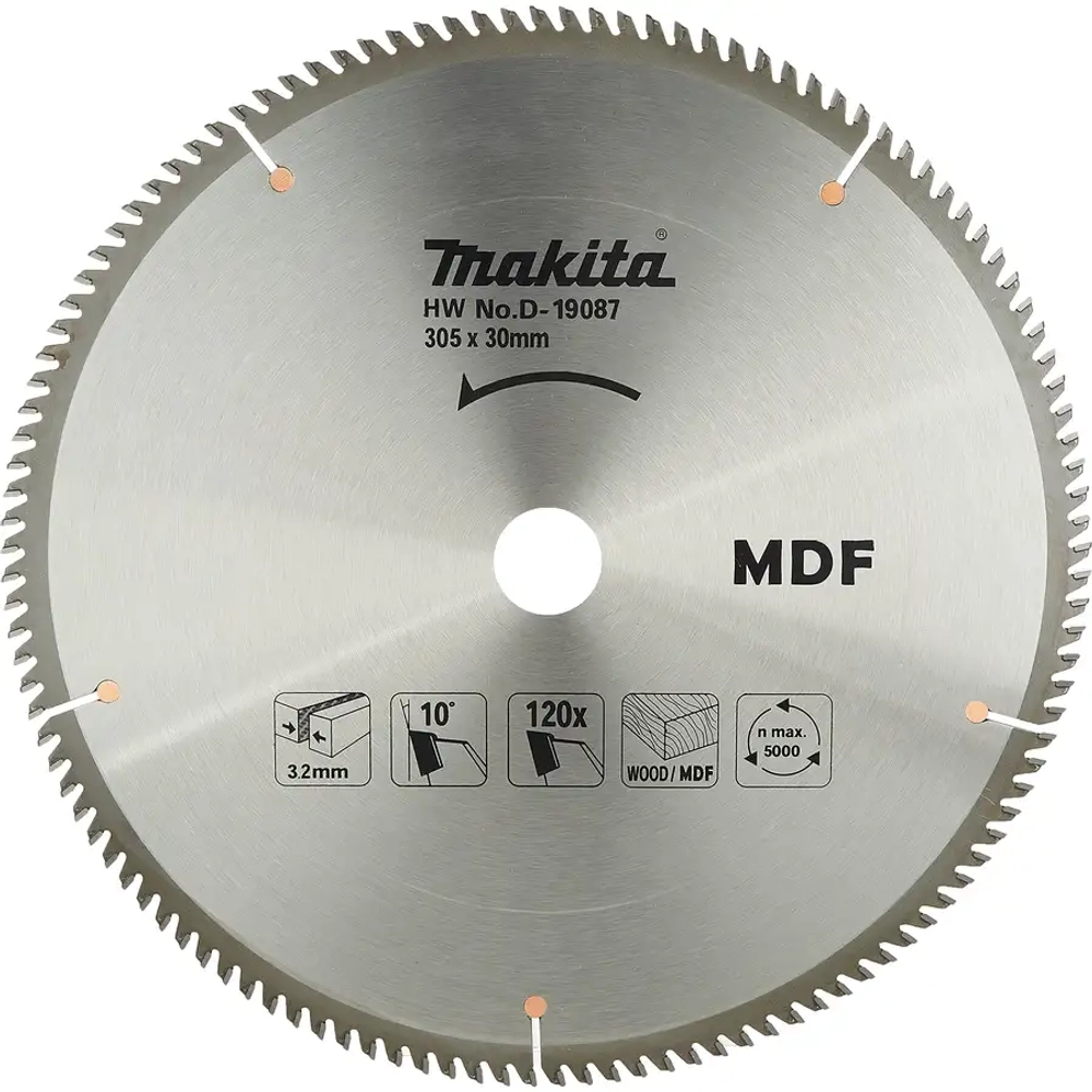 Пильный диск по MDF 305х30/15,88х3,2 мм/120 Makita D-19087