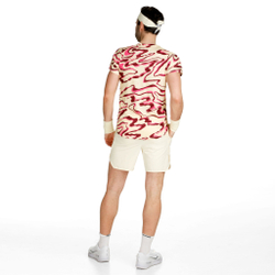 Мужское теннисное поло Nike Dri-Fit Advantage Court Print T-Shirt Men - Yellow, Multicoloured