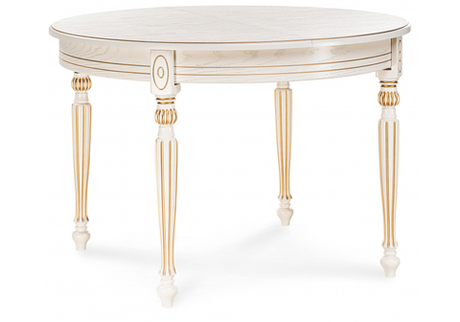 Стол деревянный Woodville Брейзер молочный, золото