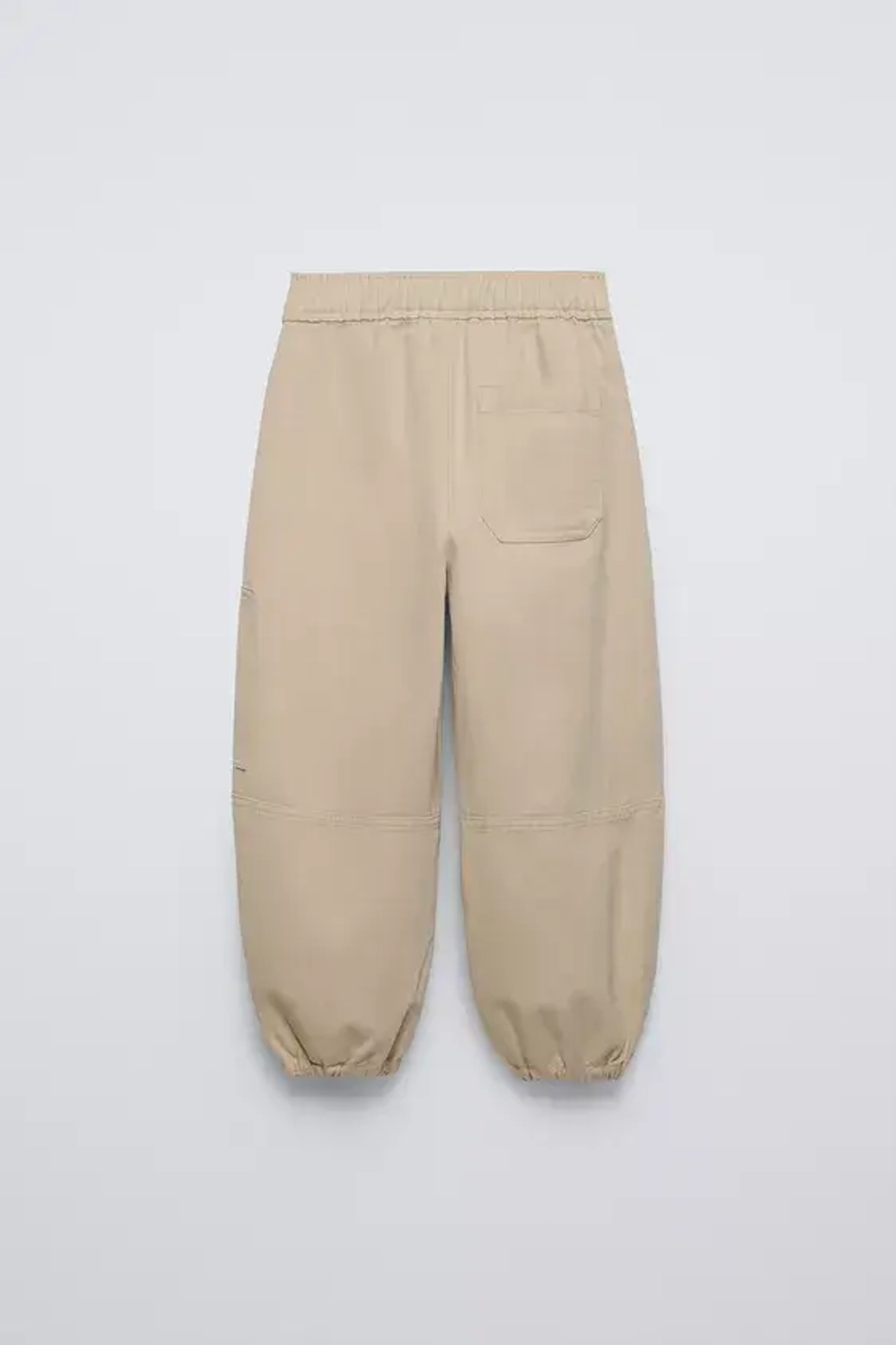 ZARA БРЮКИ ИЗ МЯГКОЙ ТКАНИ С ЭЛАСТИЧНЫМ ПОЯСОМ, СВЕТЛО-БЕЖЕВЫЙ