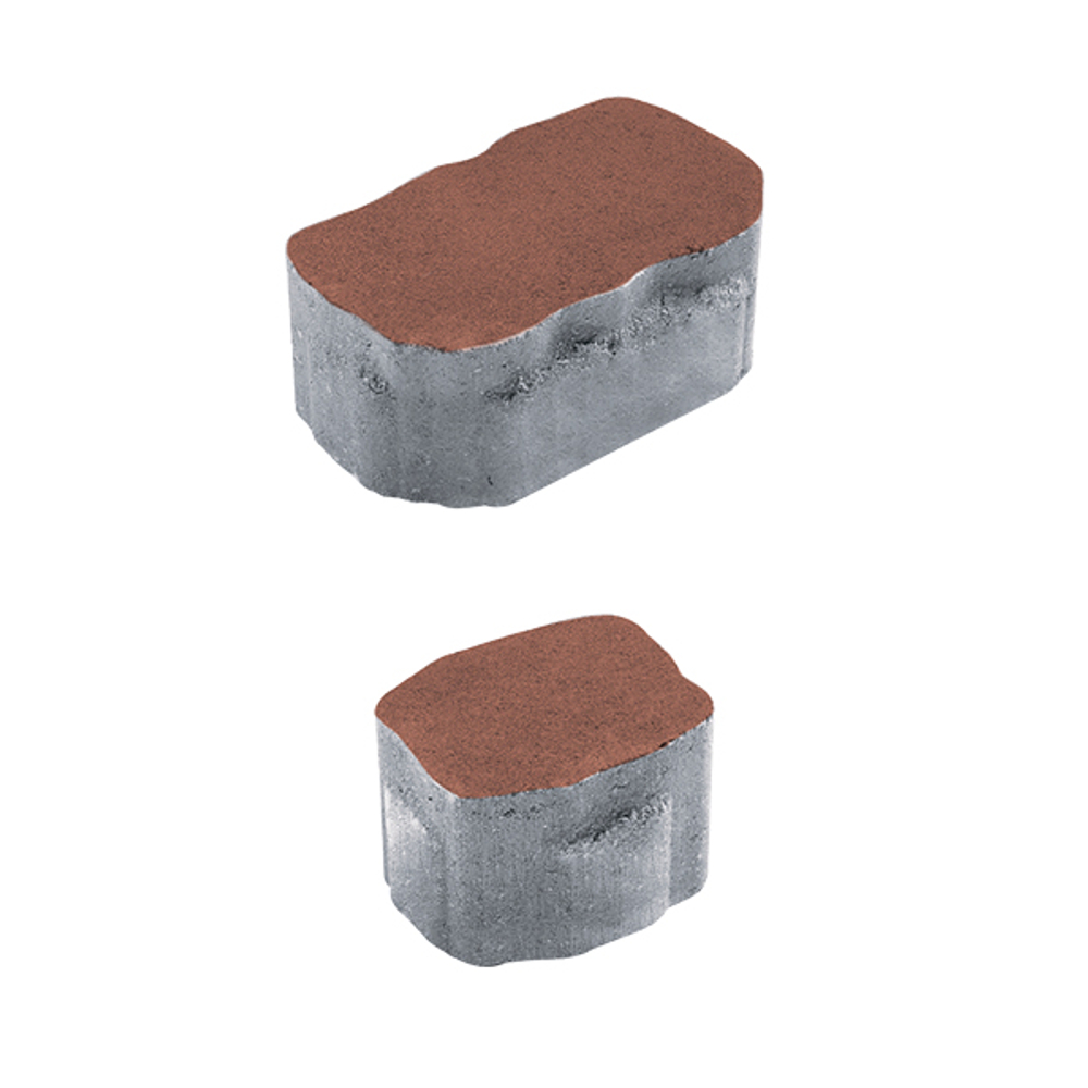 Тротуарная плитка Арена - Стандарт Красный, комплект из 2 видов плит