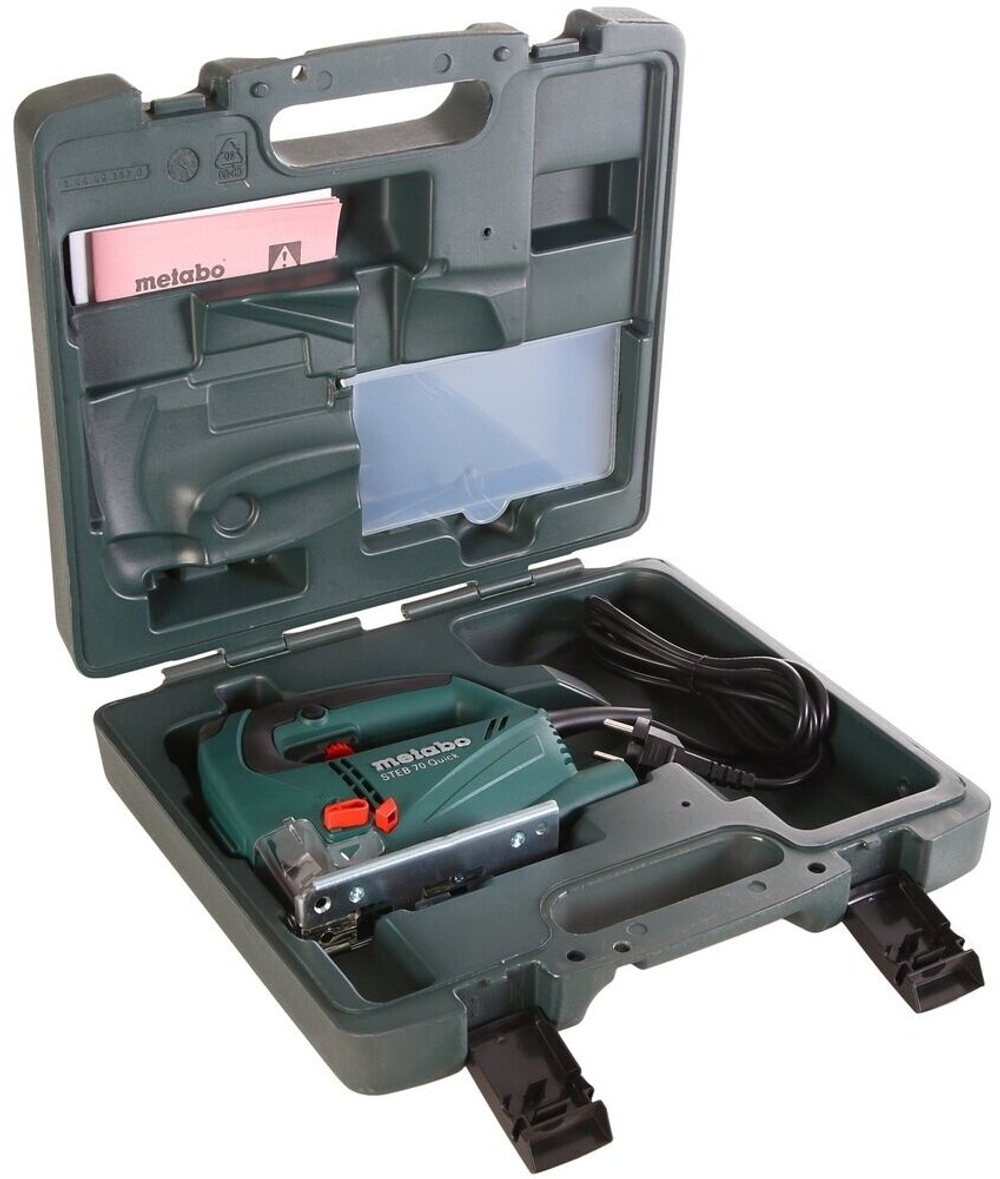 Электролобзик Metabo STEB 70 Quick кейс, 570 Вт черный