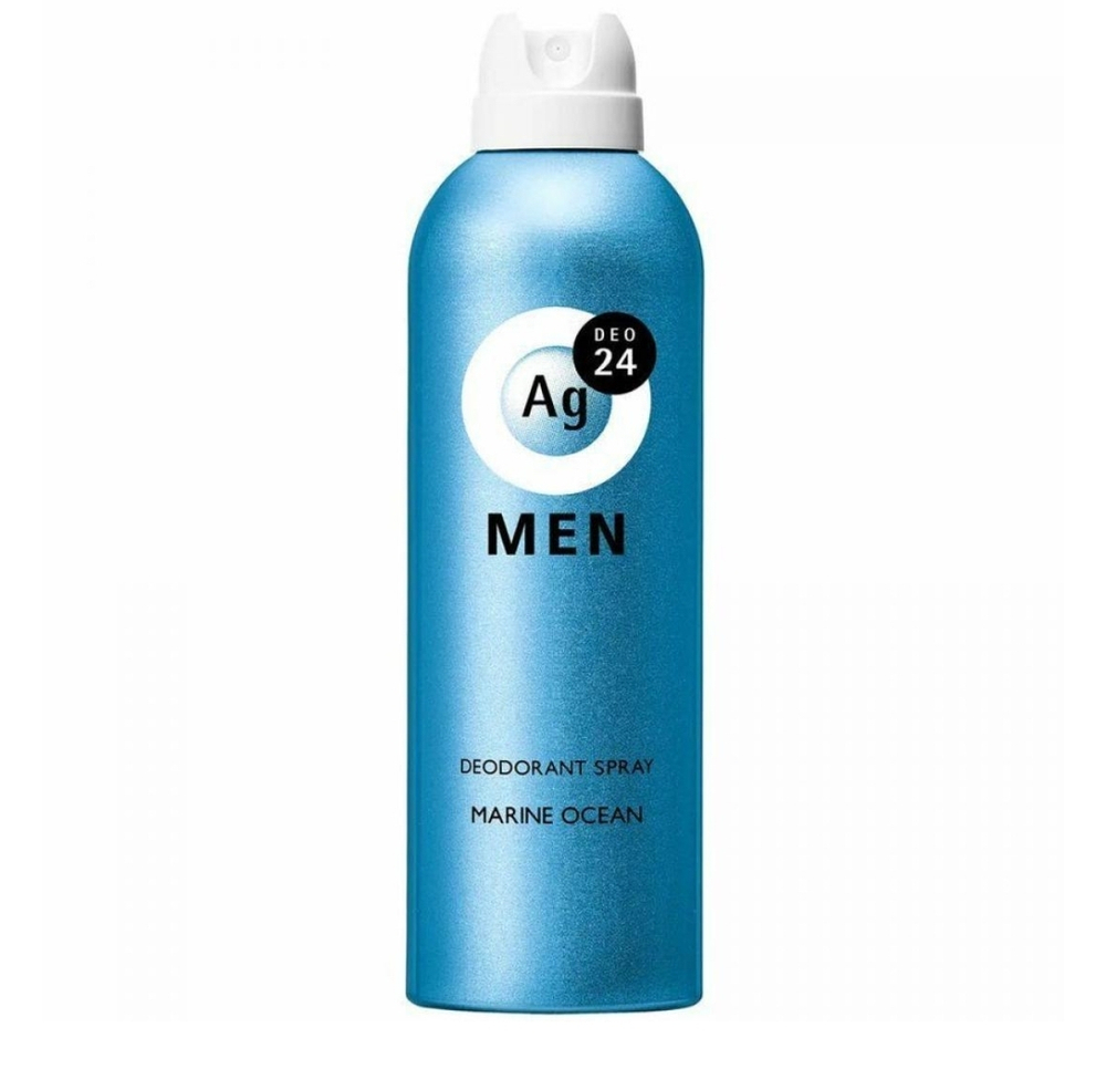 SHISEIDO Дезодорант-антиперспирант мужской Ag Deo24 аромат морского бриза с ионами серебра спрей 180 гр