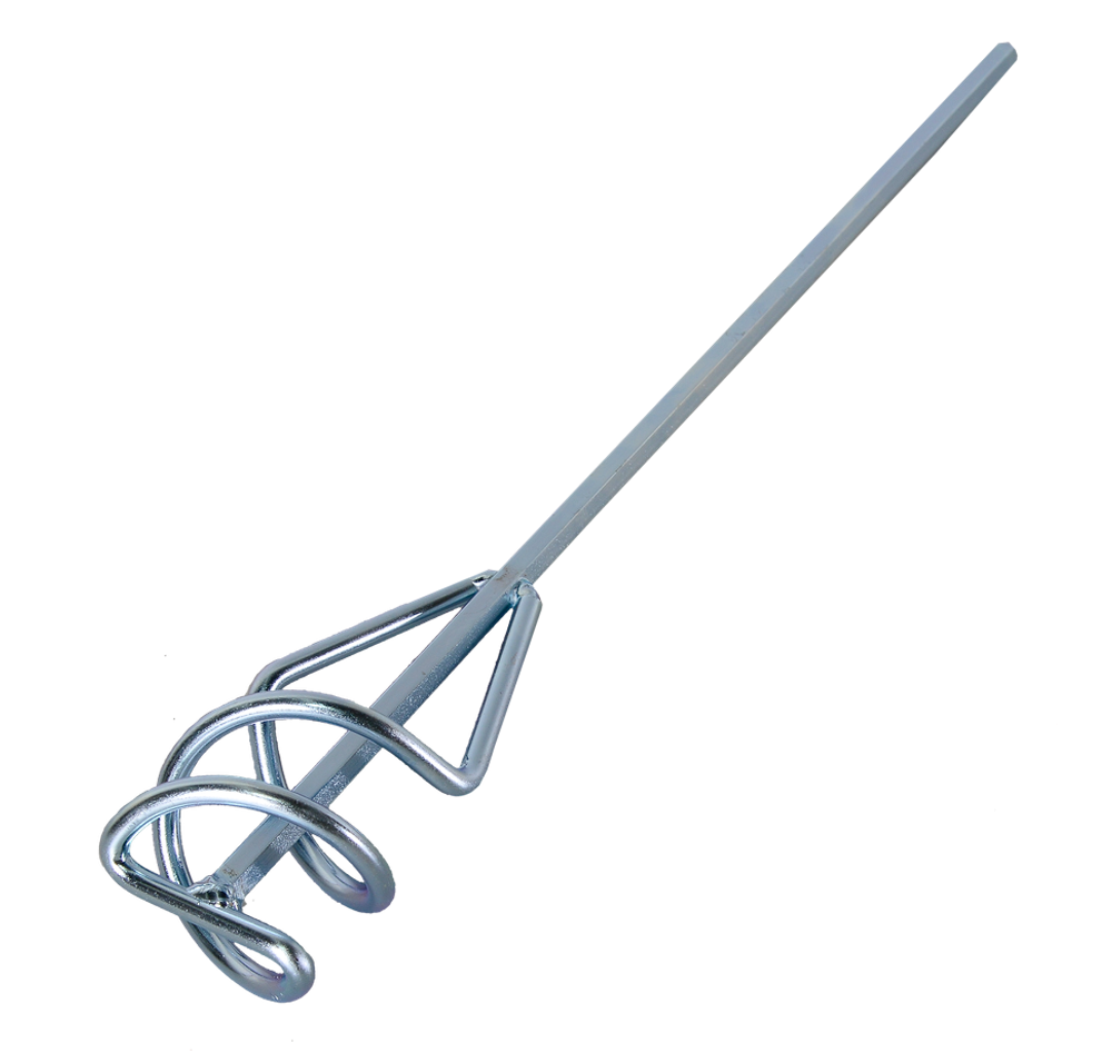 Насадка-миксер оцинкованная Вихрь, 400х60 мм, НЕХ, для дрели