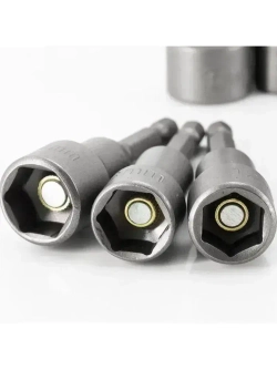 6-19 мм + телескопический эластичный рукав, Набор шестигранных магнитных сверл ,15 предметов (черная коробка)