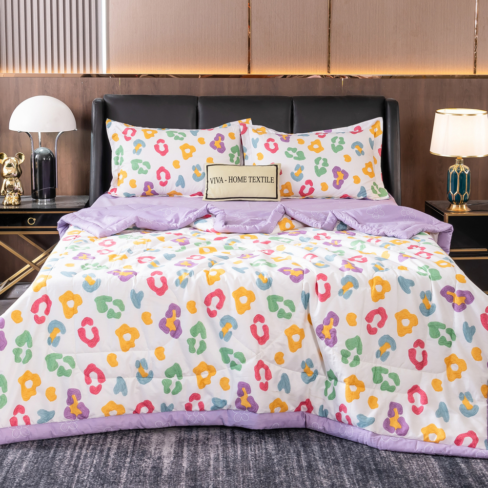 Комплект постельного белья Сатин с Одеялом 100% хлопок 160x80 на резинке OBR094