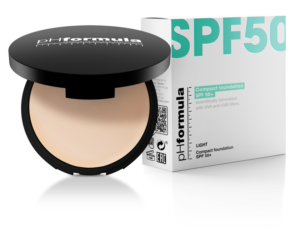 Тональная основа (светлый тон) Compact foundation SPF50+ light 14г