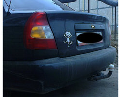 Фаркоп Hyundai Accent ТагАЗ седан 2000-2012, Hyundai Accent седан, хетчбек 3/5 дверей 2000-2006, условно-съемный,(без электрики) Трейлер.7210