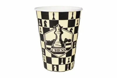 Стакан ГН 250 мл (d-80 мм) бумажный "Шах и мат" (50/1000 шт.) ViRiDo