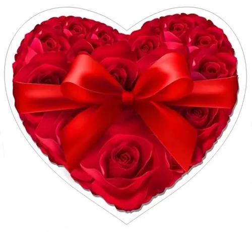 Вырубные наклейки Сердечко (Лист А4)