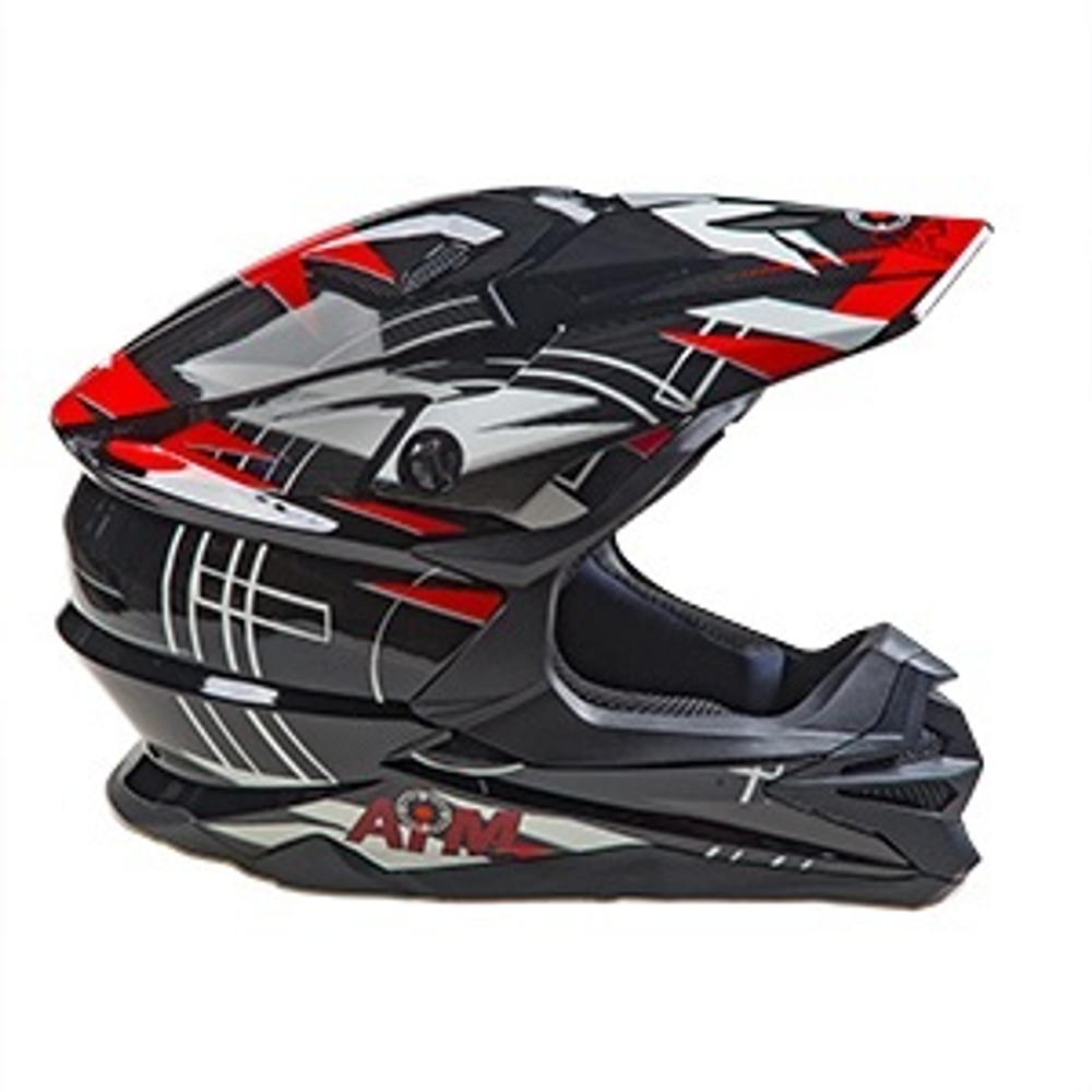 Шлем кроссовый AiM JK803S Red/Black, XS