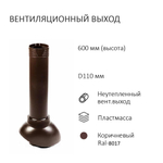 Турбодефлектор TD110 ОЦ, вент.выход 110 не утепленный, проходной элемент универсальный, коричневый