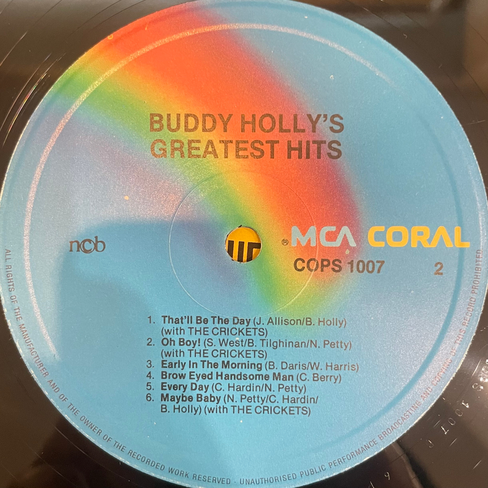 Buddy Holly ‎– Buddy Holly's Greatest Hits (Скандинавия)