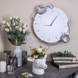 Часы настенные Monstera Deliciosa (Монстера) Айс