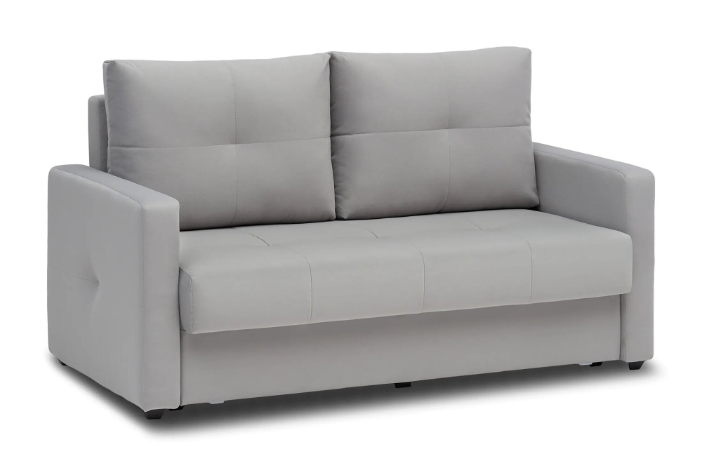 Диван Отто, шагающая еврокнижка, велюр, серый