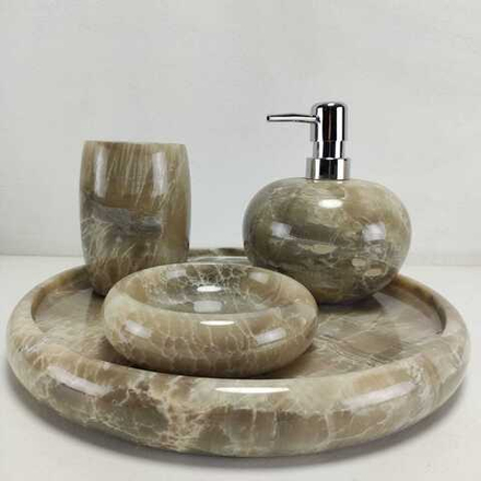 Набор из оникса 4 предм Mountain Set Grey NO-6163 круг