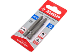 Биты "МАСТЕР" 2 шт. (50 мм; PZ3) Зубр 26003-3-50-2