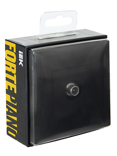 FORTE&PIANO Розетка TV проходная FP129 черный IEK