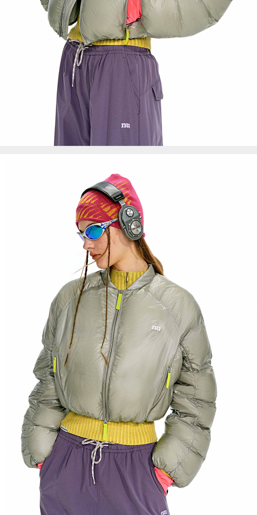 WMNS Куртка Nothomme Monterest 800 Fill Cropped серый