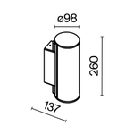 Уличный настенный светильник Outdoor O434WL-L12GF3K