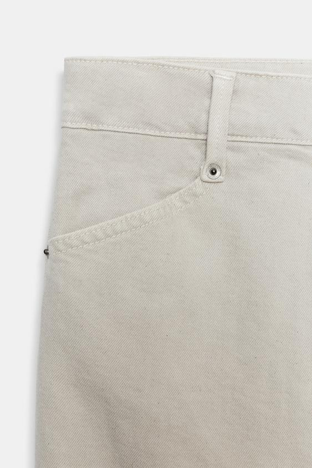 ZARA ДЖИНСЫ WIDE LEG С ВЫСОКОЙ ПОСАДКОЙ — ZW COLLECTION, ЖЕМЧУЖНО-СЕРЫЙ