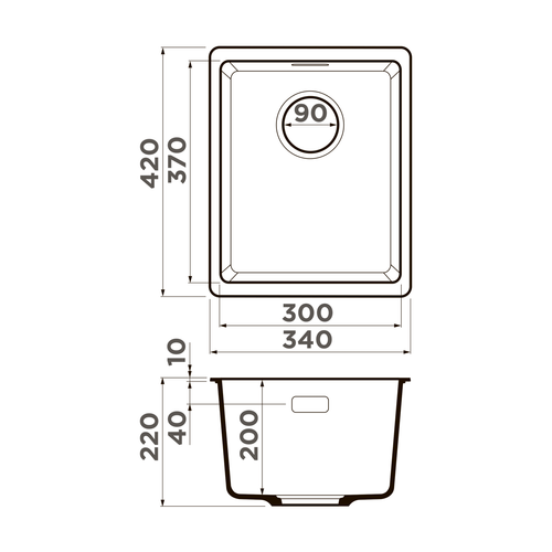 кухонная мойка Omoikiri Kata 34-U-SA Artgranit/бежевый