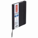 Блокнот А5 (148х218 мм), BRAUBERG "Select", 96 л., балакрон, резинка, клетка, черный, 125211