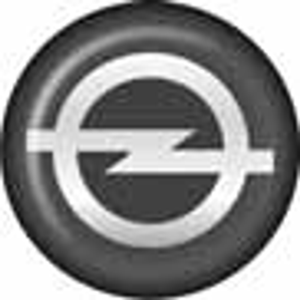 Наклейки  на колпаки D-6см - "Opel" (объемная) голографическая (черный фон) (кт4шт) 02153