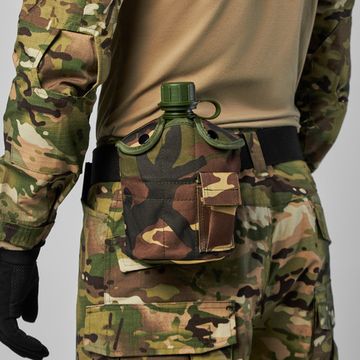 Фляжка с котелком 1л, woodland