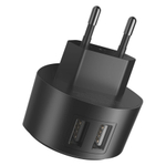 Сетевое зарядное устройство USB Hoco C67A (2.4A, 2 порта) Черный
