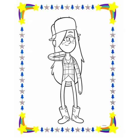 Э.Гравити.Раскраска №4.Мэйбл с Пухлей(с накл.)