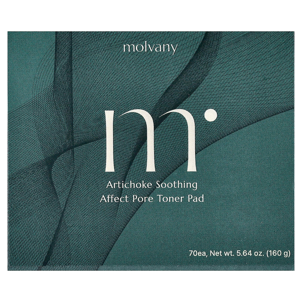 Molvany, Pad, успокаивающий тоник для пор, с артишоком, 70 шт., 160 г (5,64 унции)