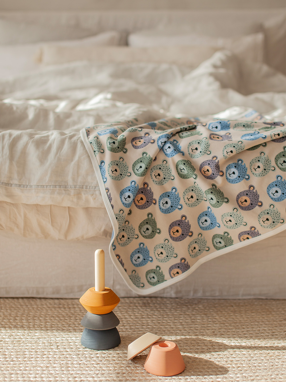 Двусторонний плед Mjölk Grizzly Bears, уценка