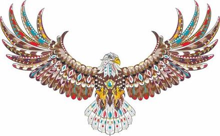 Панно настенное из дерева "Орёл" 50х27 см.