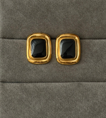 Серьги с черным ониксом