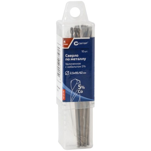Сверло Cutop Profi 2,5*95 по металлу удлиненное 10 шт   48-25-95