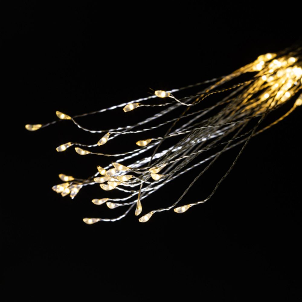 Светодиодная новогодняя гирлянда ЭРА ENIS-90W подвесной светильник Салют теплый белый 90 led 2*AA